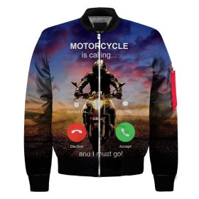 European And American Code Cross-Border Men's 3D Digital Color Printing Flight Jacket, Motorcycle Flight Suit One Drop Delivery (Option: 2XL-B)