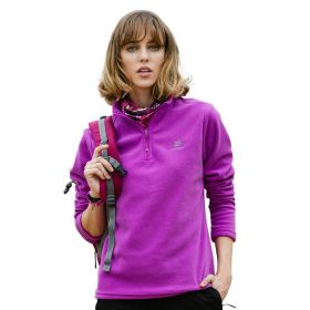 Jacket Liner Pullover Fleece Outdoor Women's Clothing (Option: Purple-S)